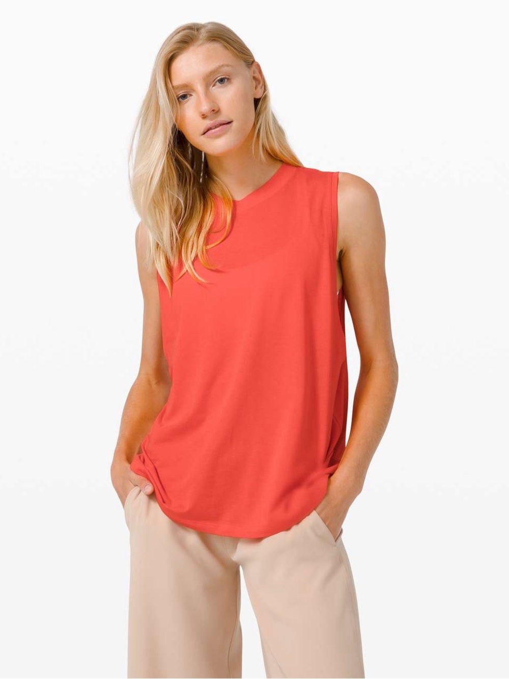 187. Lululemon All Yours Boyfriend Tank
Carnation Red/orange/brick oversized